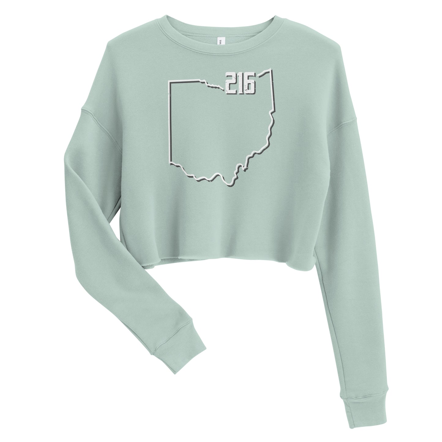 Rooted in Ohio 216 Crop Sweatshirt